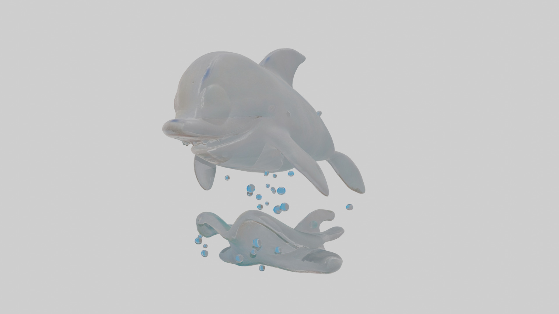 Cartoon Dolphin Low-poly 3D model_17