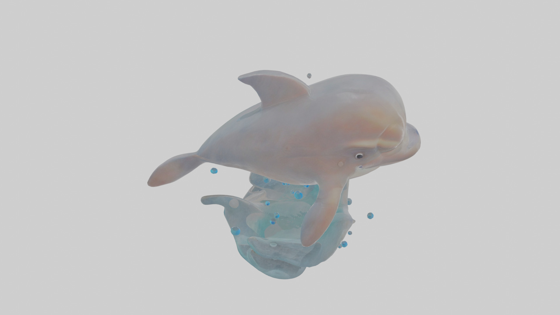 Cartoon Dolphin Low-poly 3D model_24