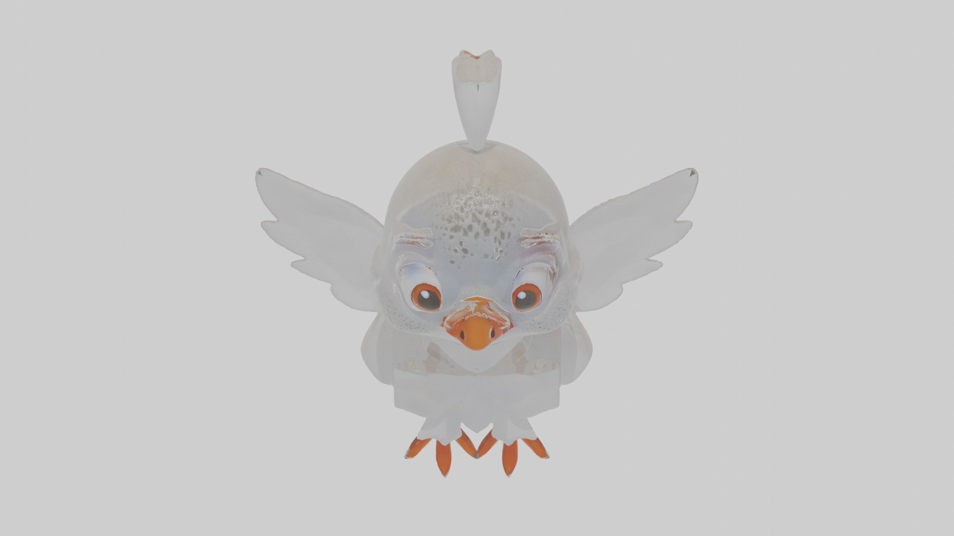 Cartoon Dove Low-poly 3D model_24