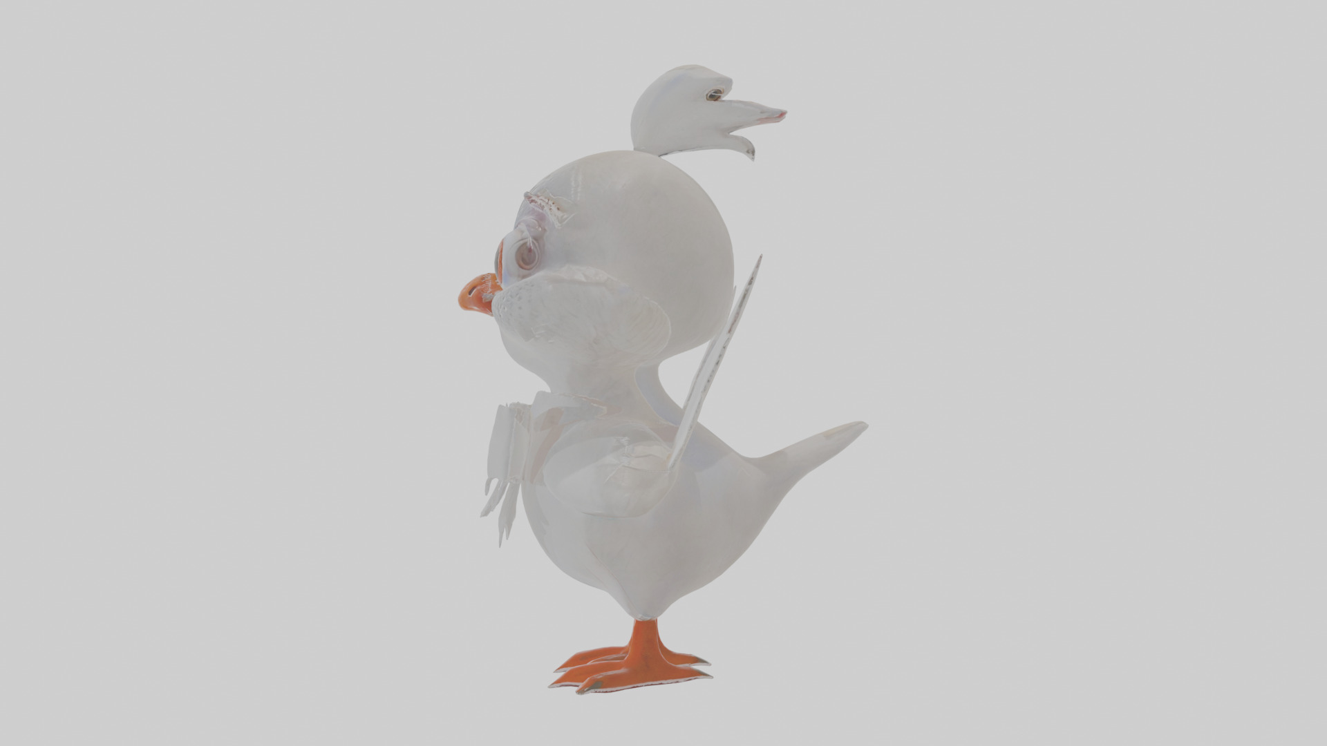 Cartoon Dove Low-poly 3D model_18