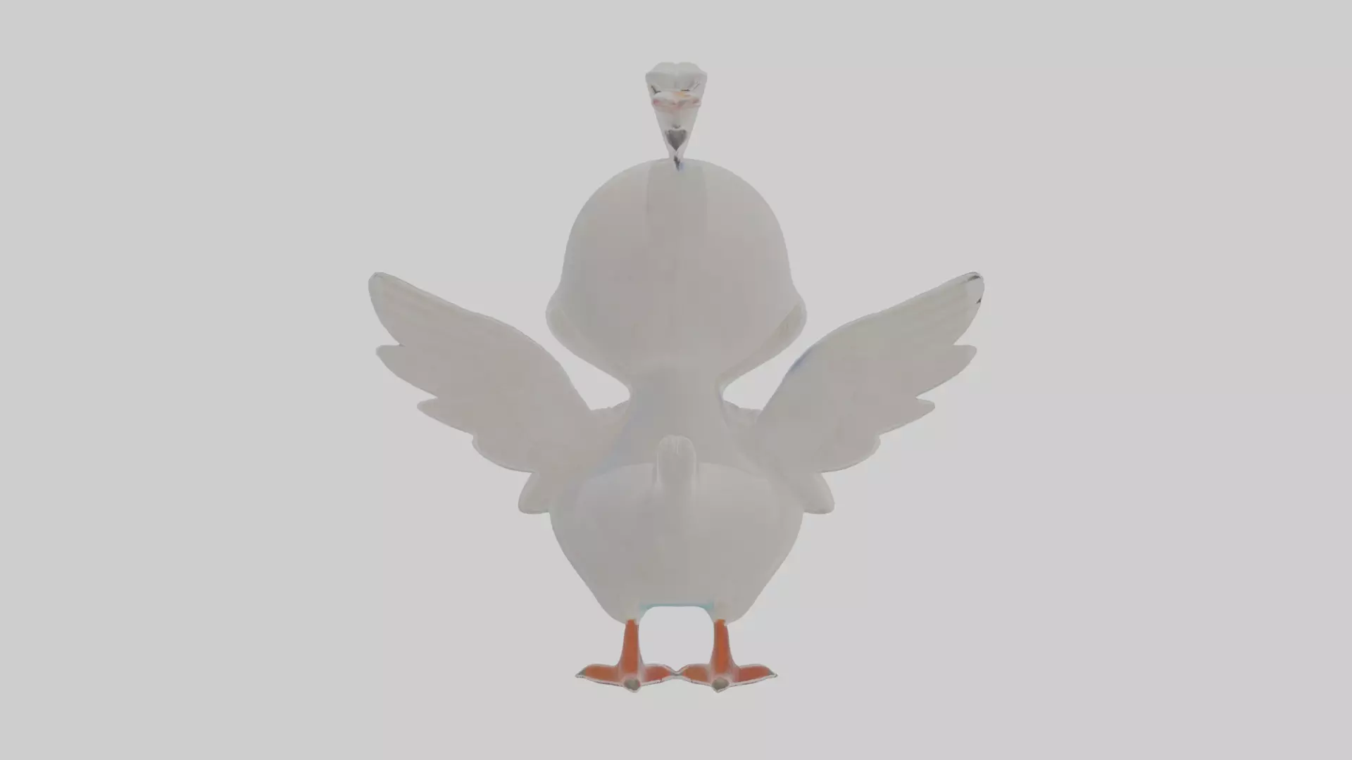 Cartoon Dove Low-poly 3D model_0