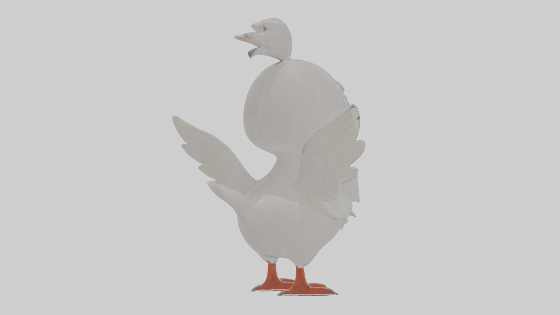 Cartoon Dove Low-poly 3D model_4