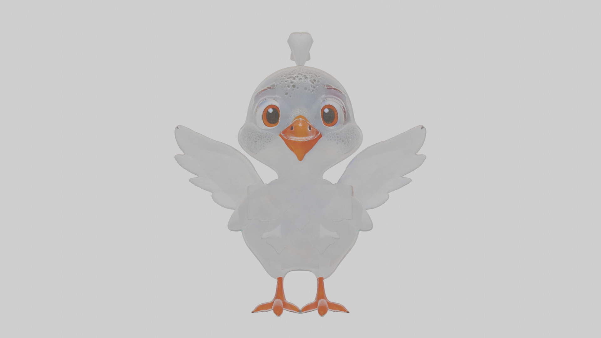 Cartoon Dove Low-poly 3D model_13