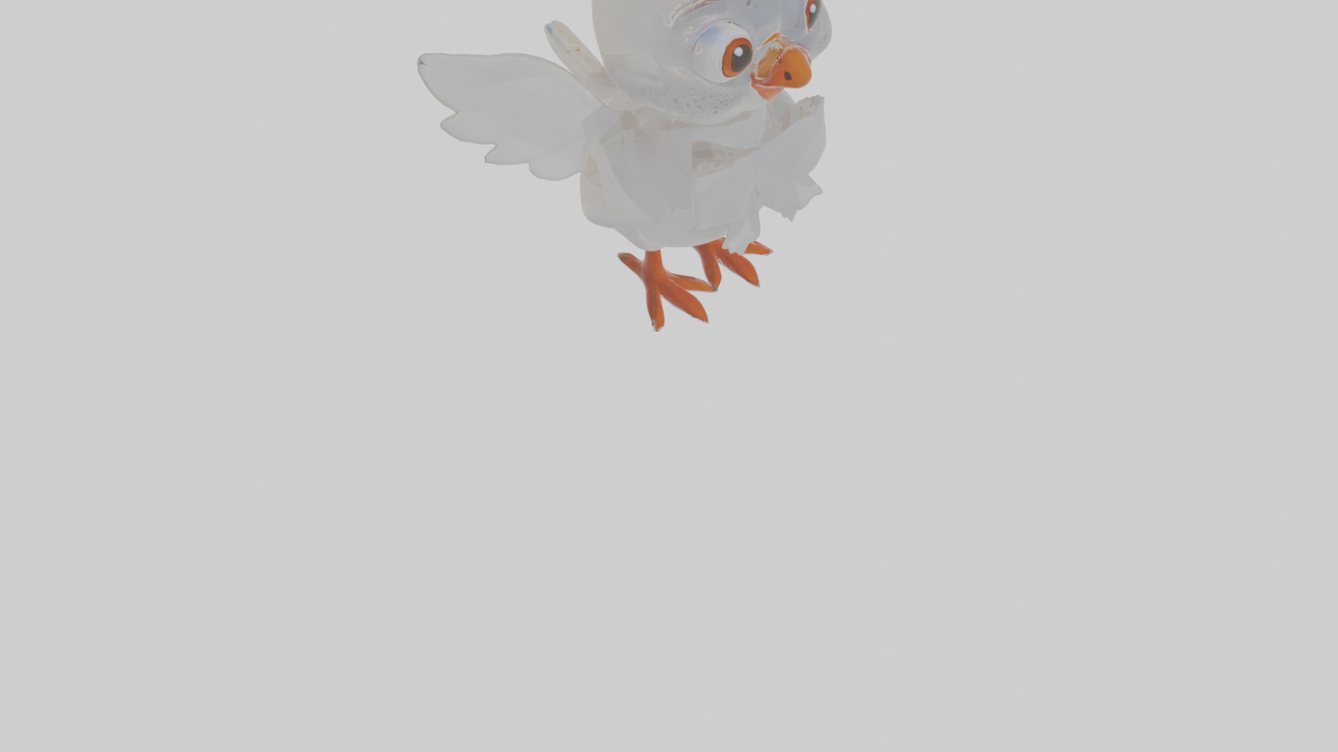 Cartoon Dove Low-poly 3D model_9