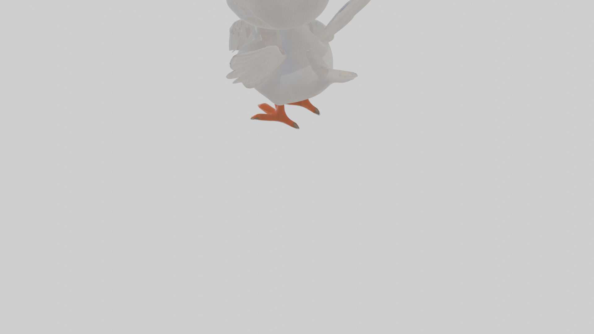 Cartoon Dove Low-poly 3D model_5