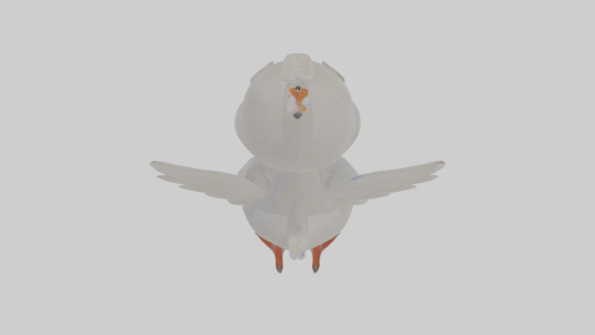 Cartoon Dove Low-poly 3D model_22