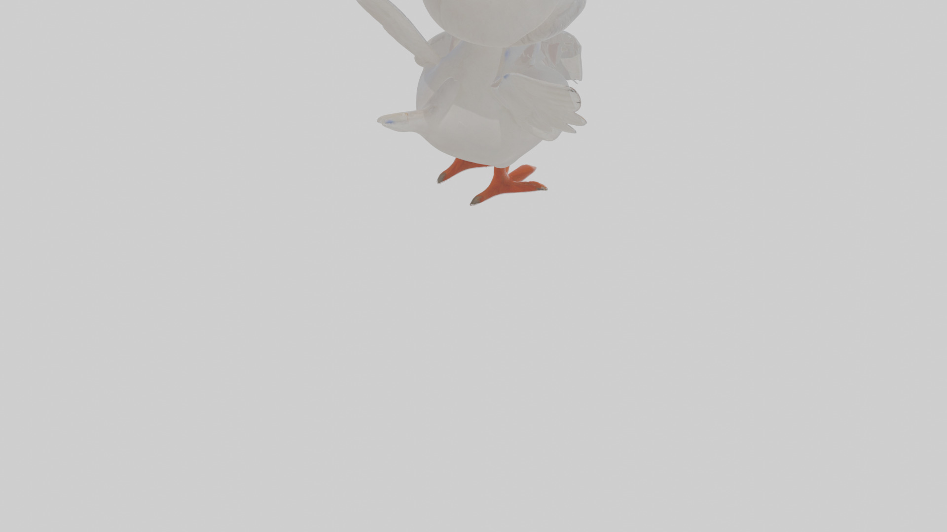 Cartoon Dove Low-poly 3D model_6