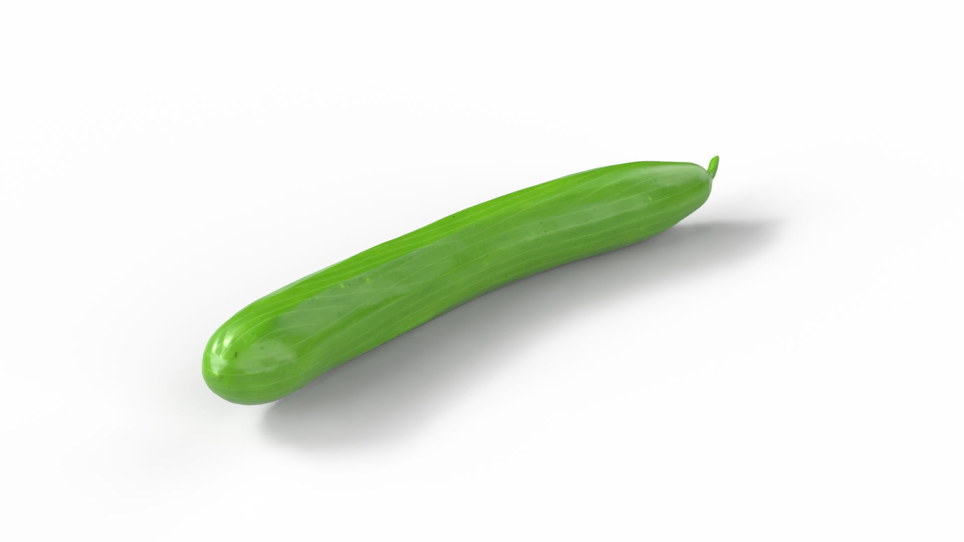 Realistic Cucumber Low-poly 3D model_7