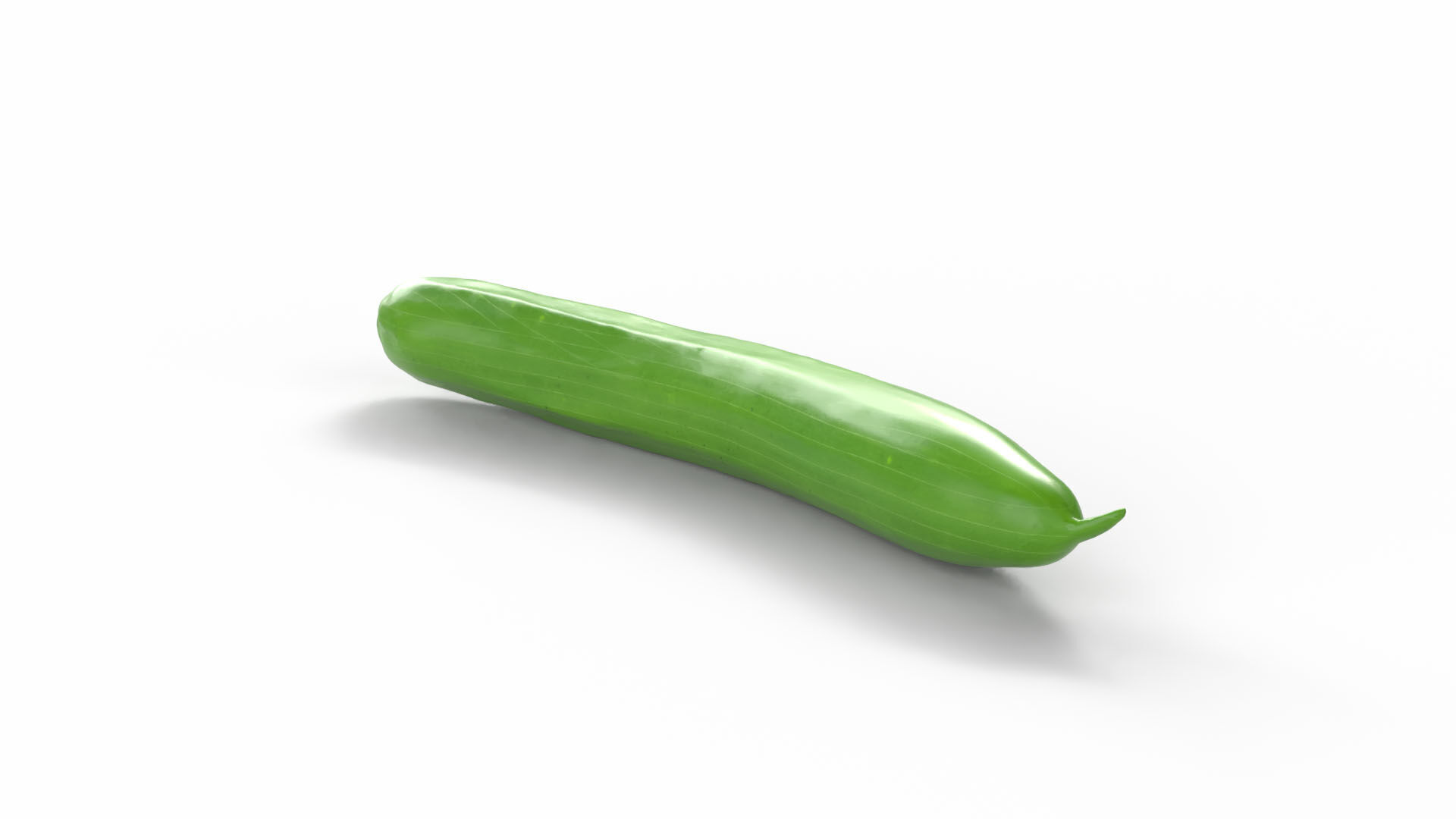 Realistic Cucumber Low-poly 3D model_5
