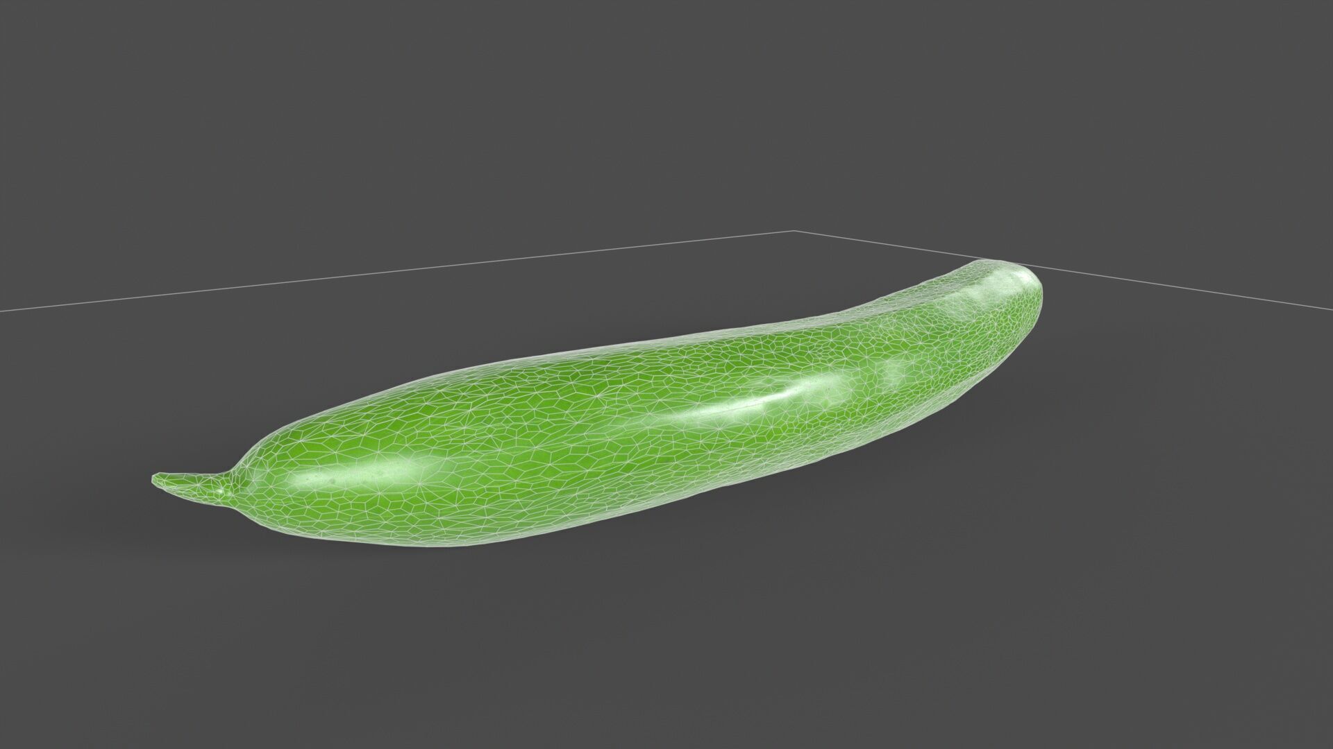 Realistic Cucumber Low-poly 3D model_11