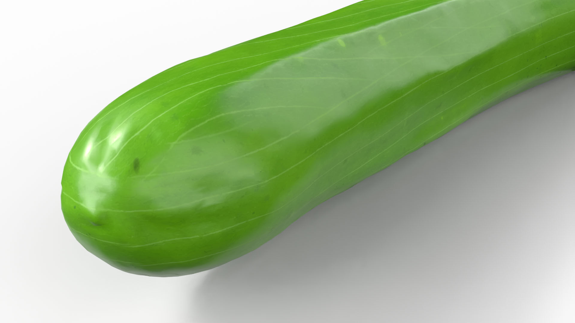 Realistic Cucumber Low-poly 3D model_8