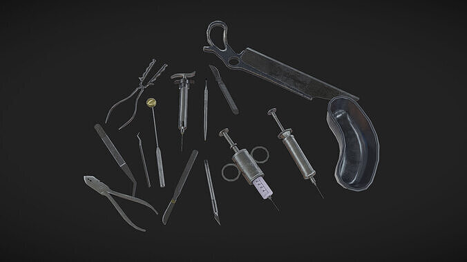 Medical Tools 02 Low-poly 3D model