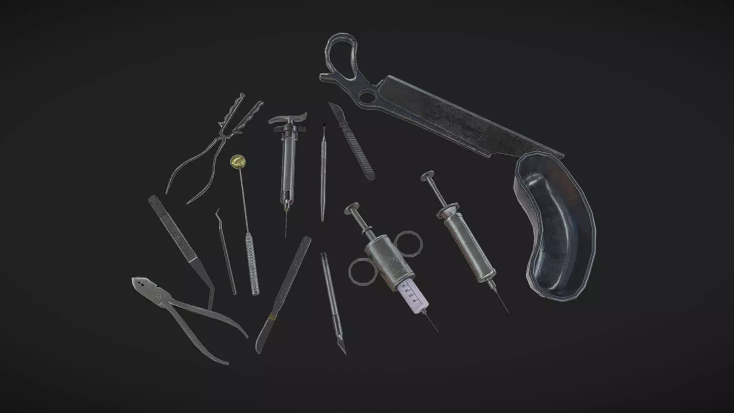 Medical Tools 02 Low-poly 3D model