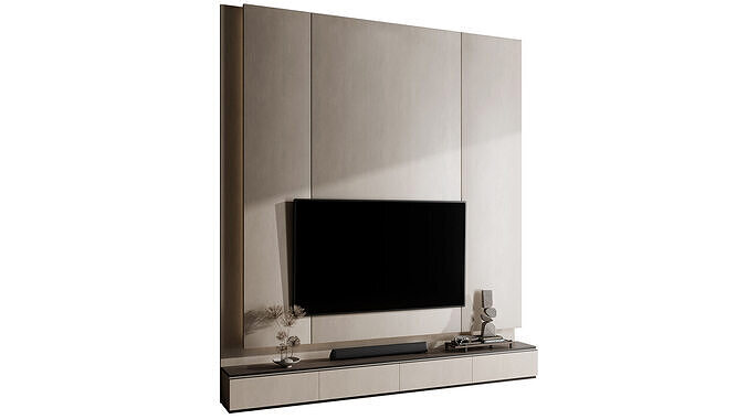 Tv wall set-16 3D model