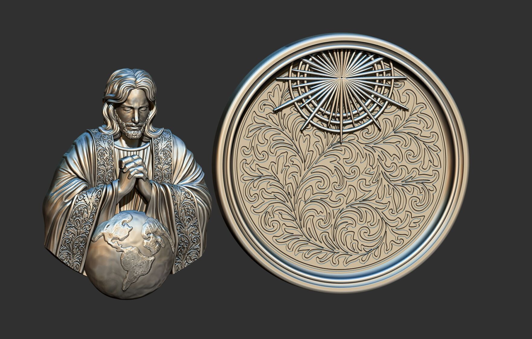 Praying Jesus 3D print model_1