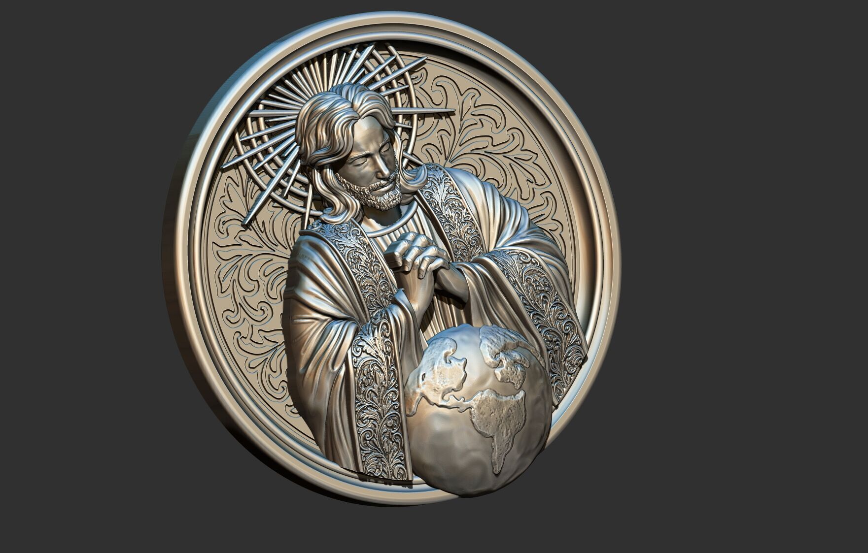 Praying Jesus 3D print model_9