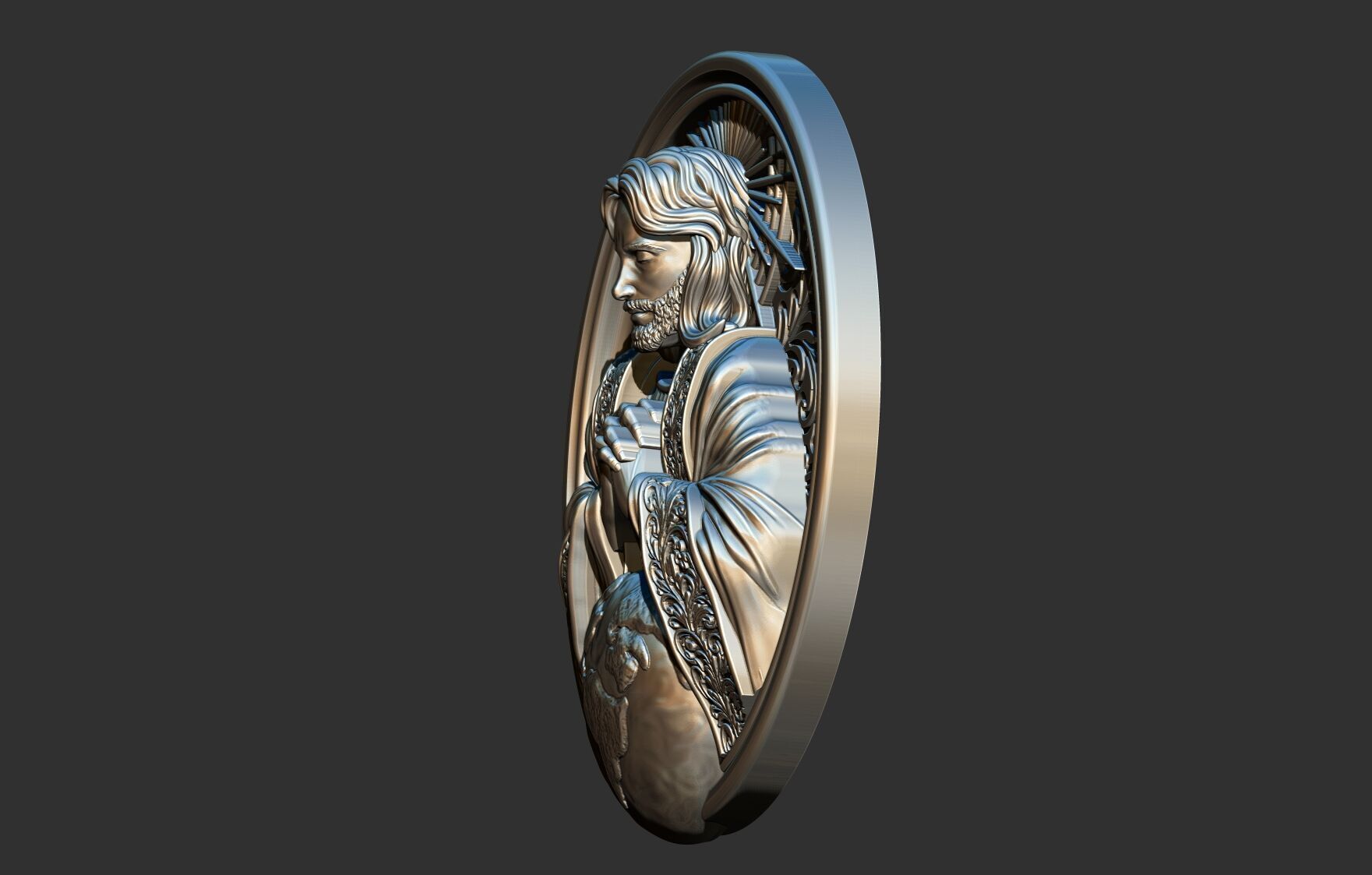 Praying Jesus 3D print model_7