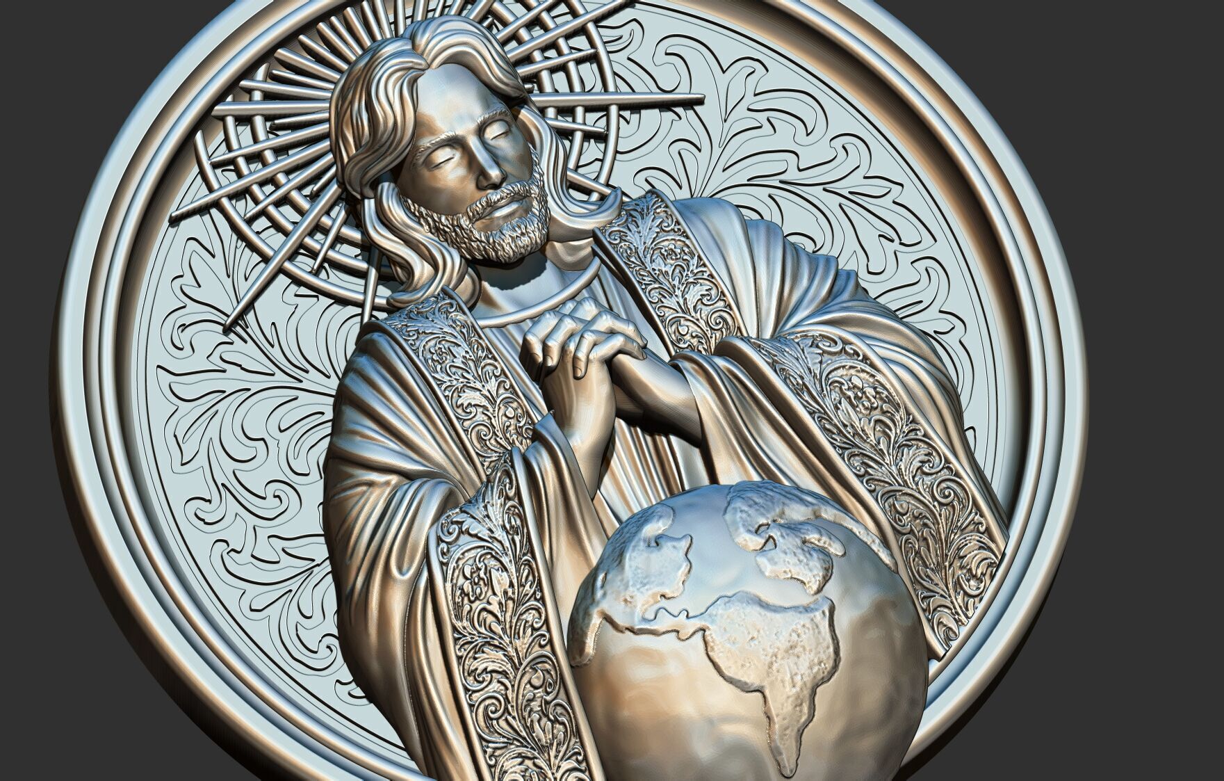 Praying Jesus 3D print model_11
