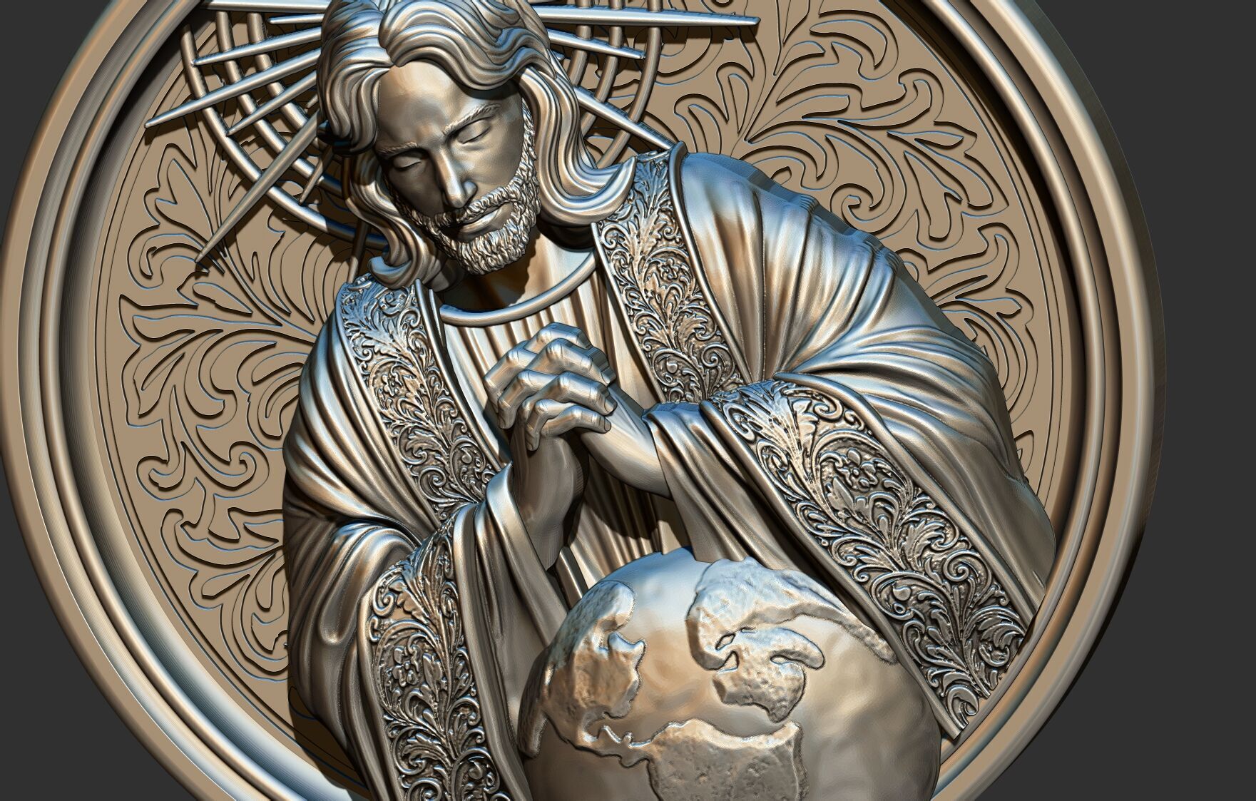 Praying Jesus 3D print model_6