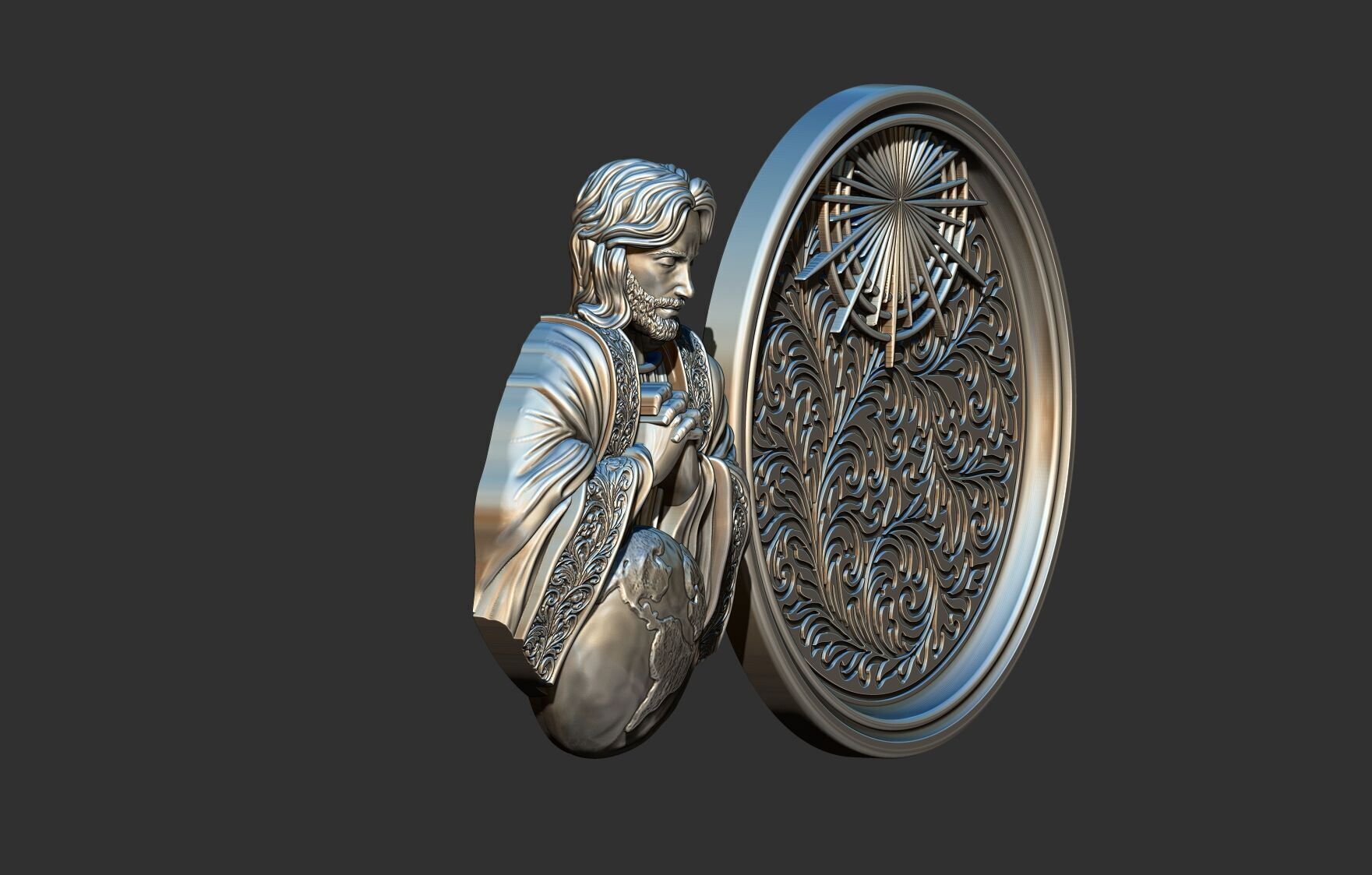 Praying Jesus 3D print model_2