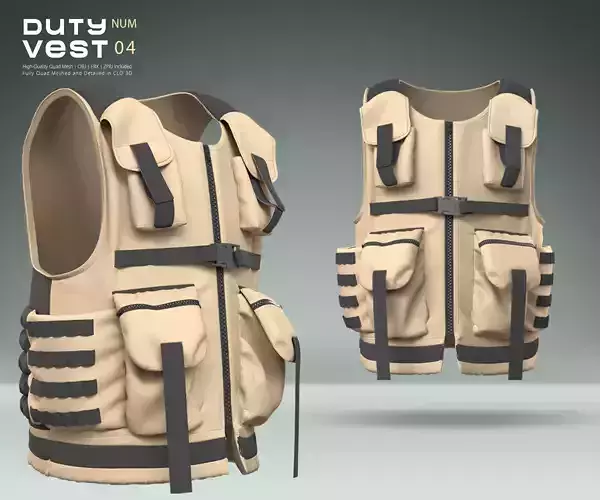 Duty Vest 04 Low-poly 3D model