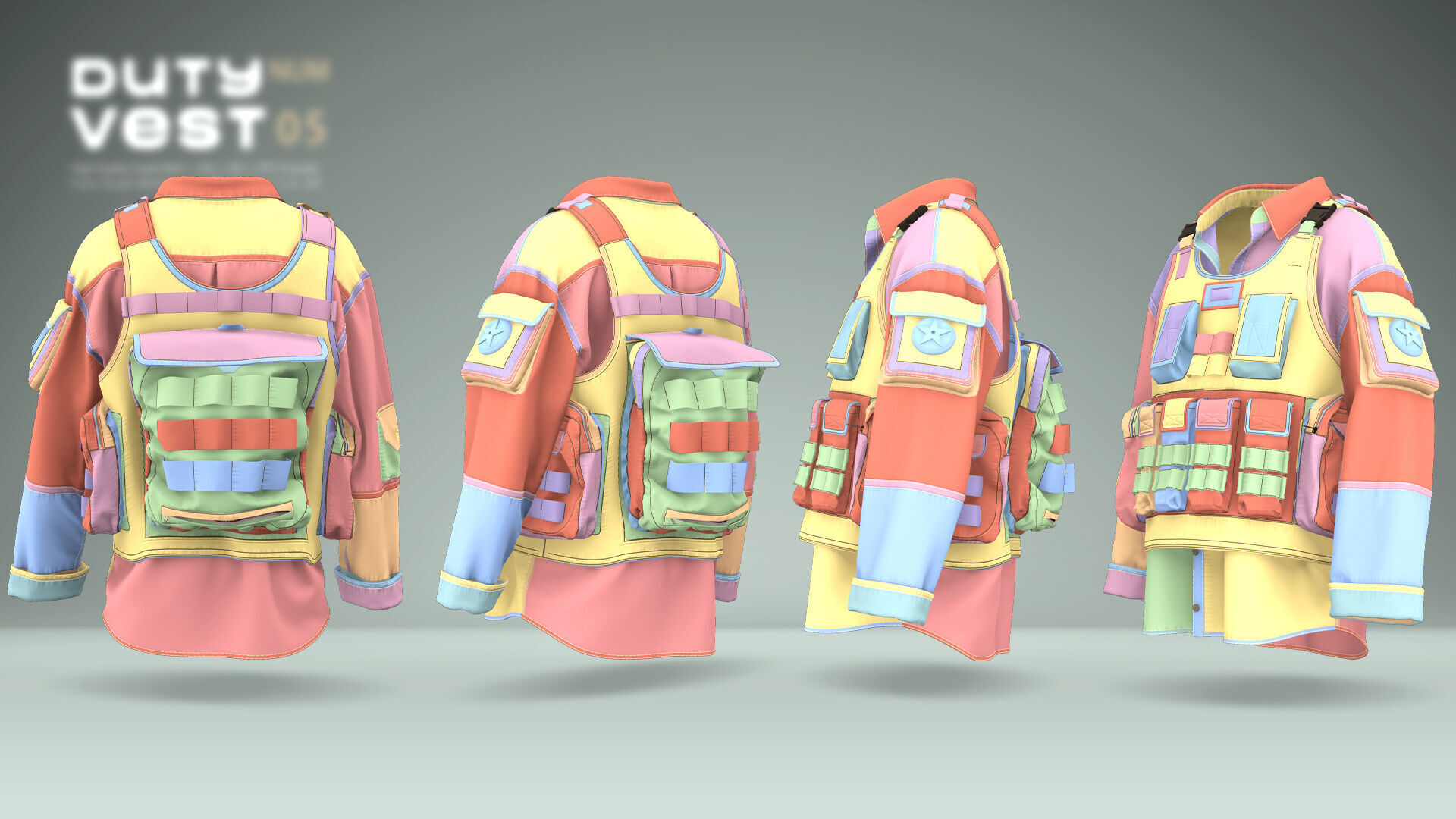 Duty Vest 05 3D model_7