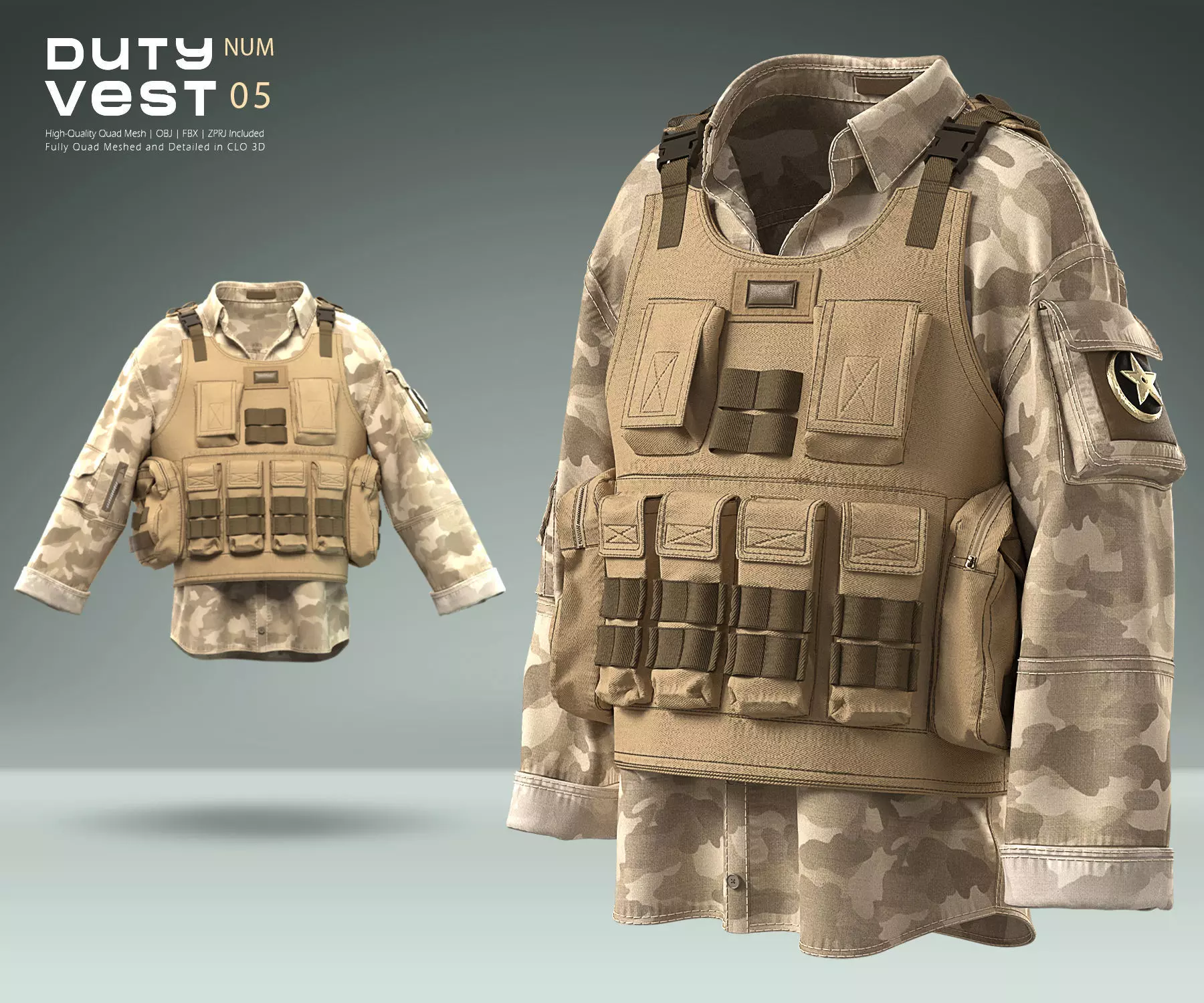 Duty Vest 05 3D model_0