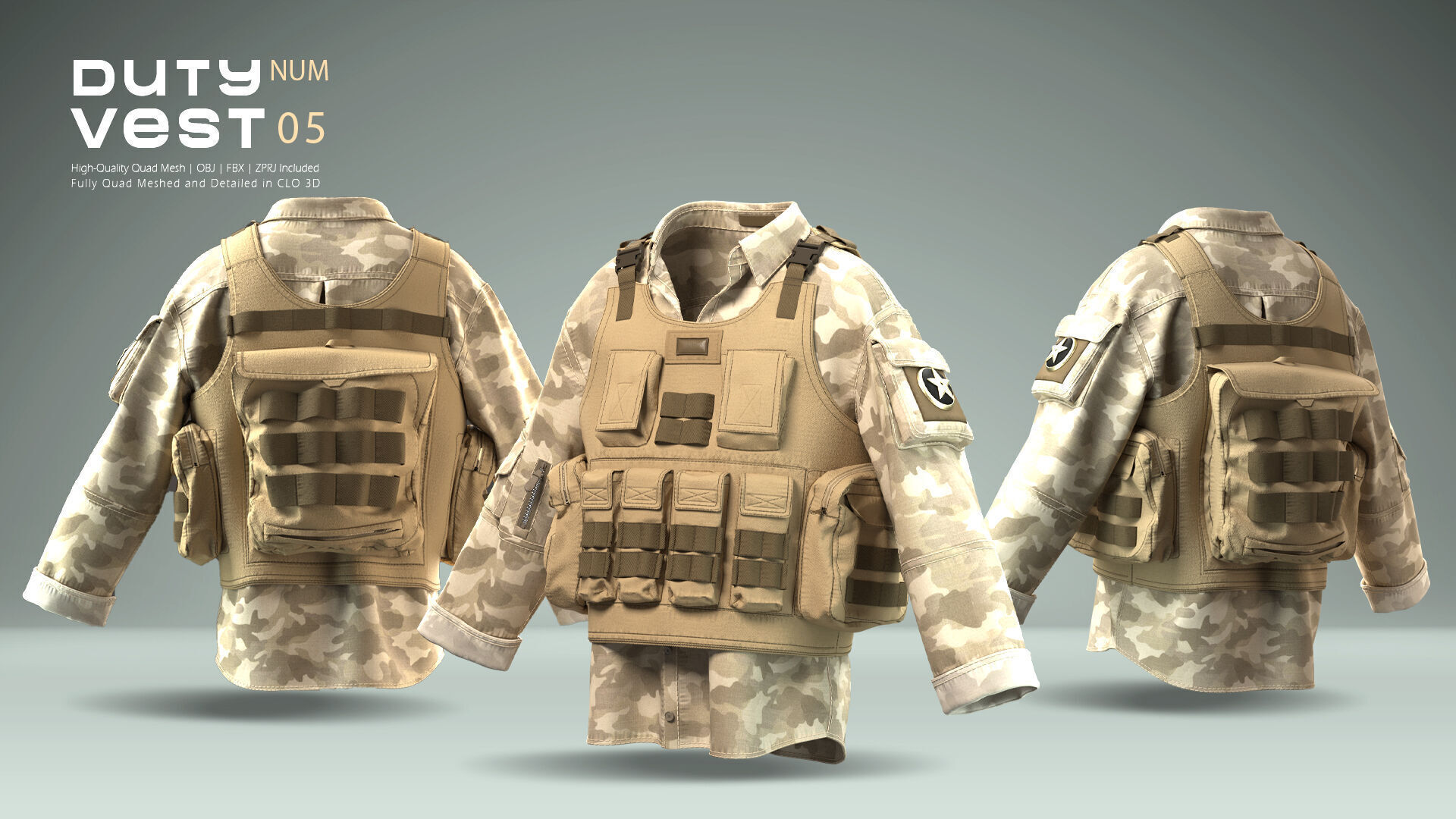 Duty Vest 05 3D model_3