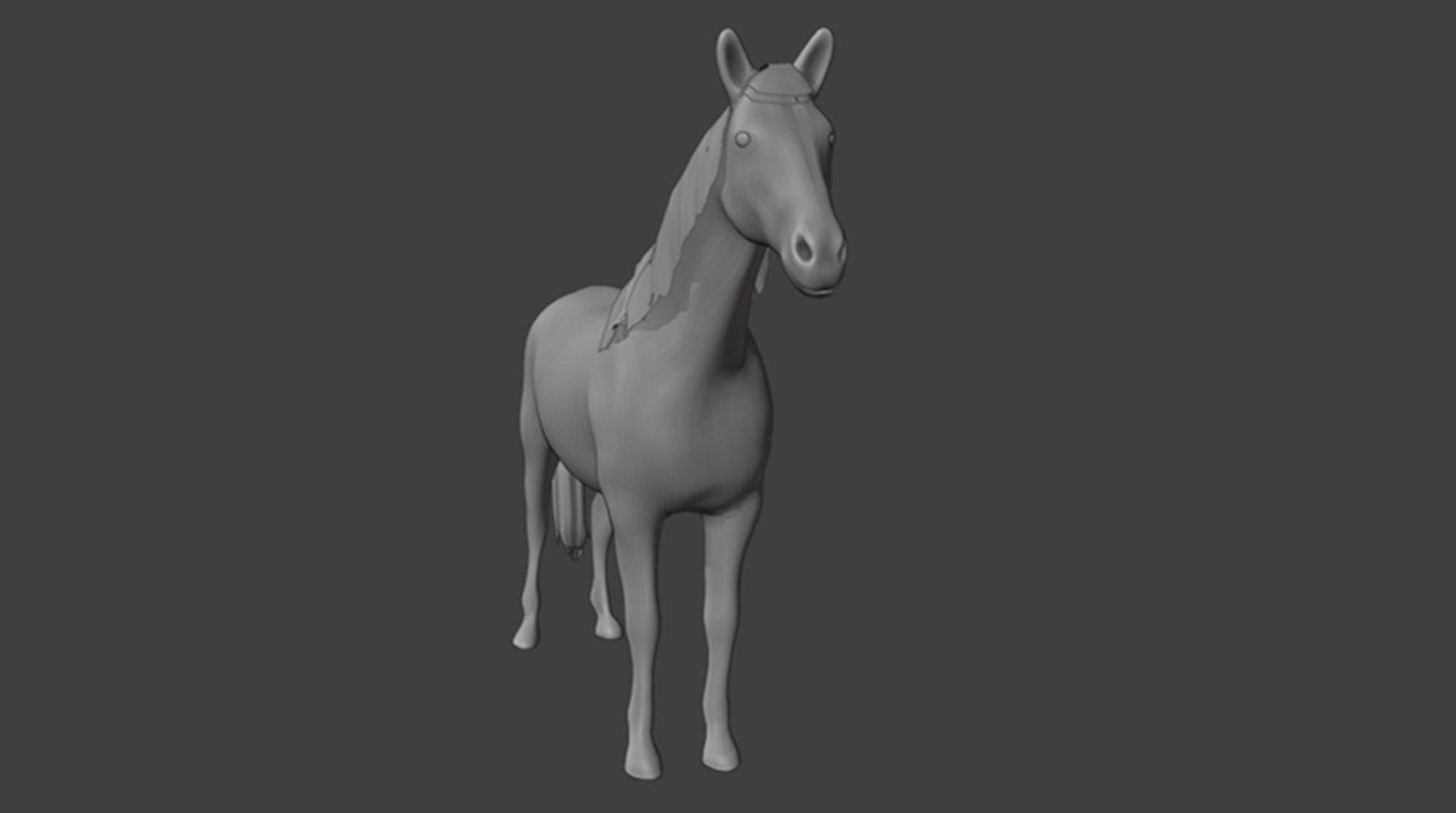 Realistic 3D Horse Model Low-poly 3D model_11