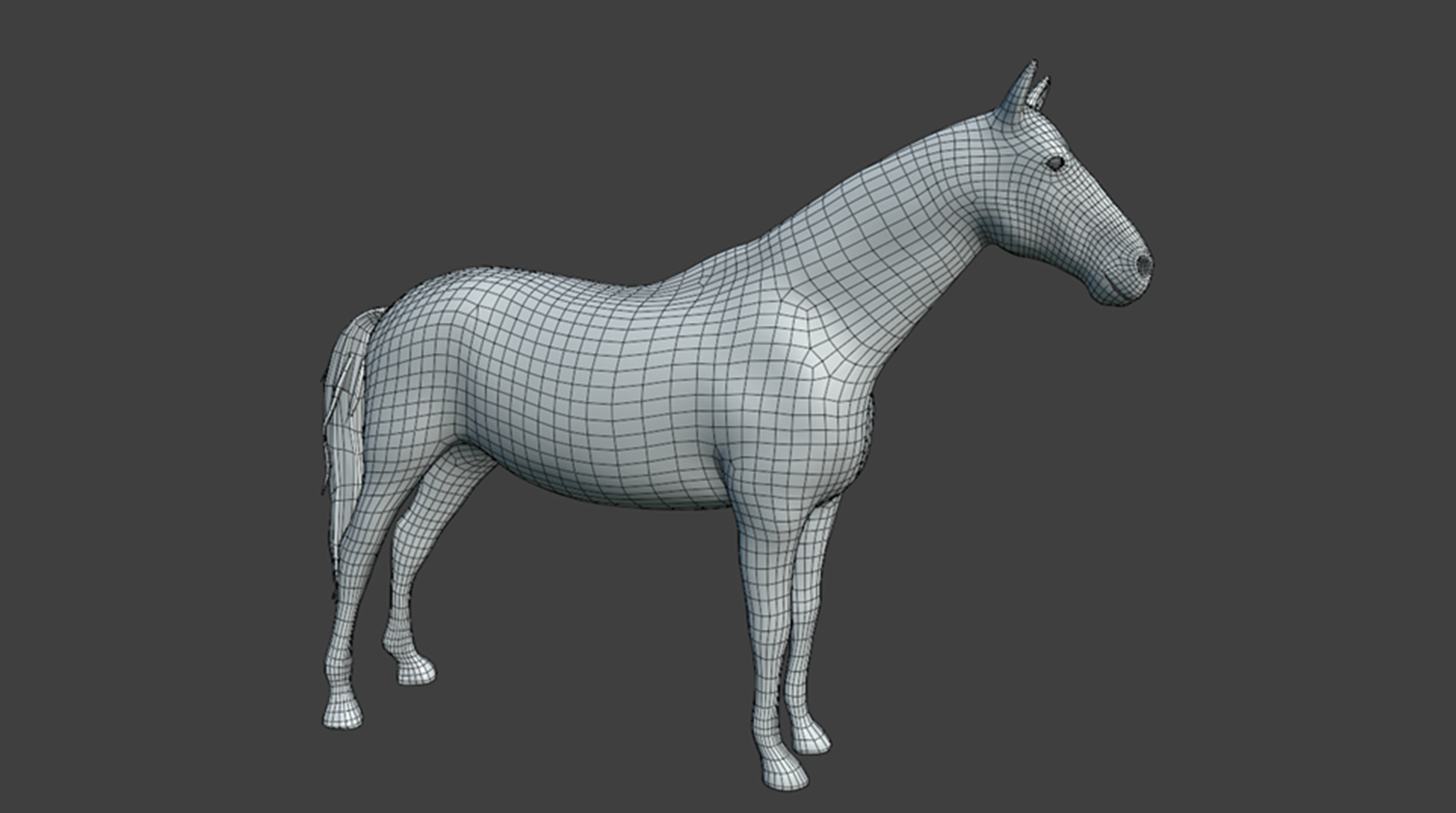 Realistic 3D Horse Model Low-poly 3D model_13