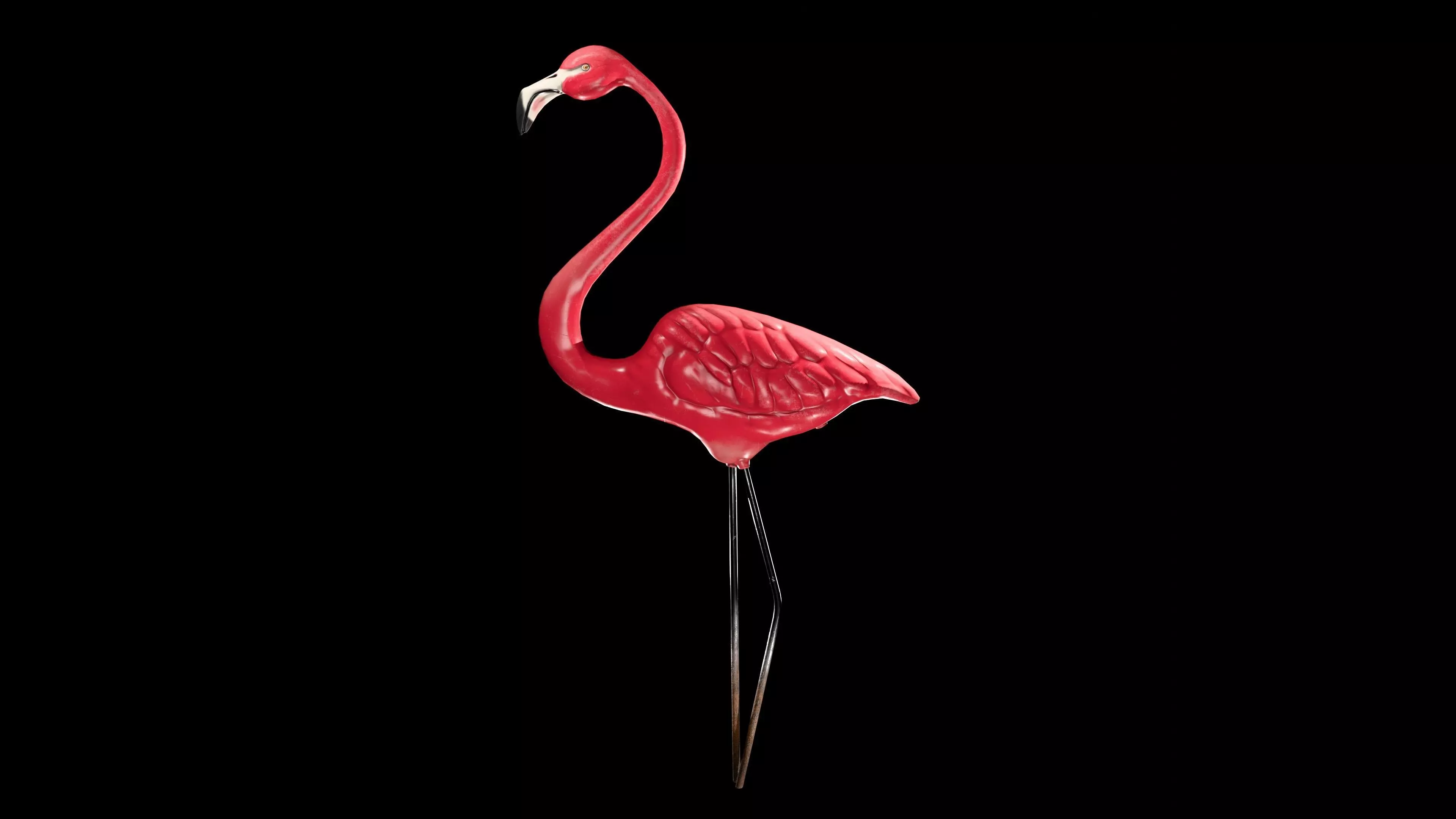 Plastic Flamingo Low-poly 3D model