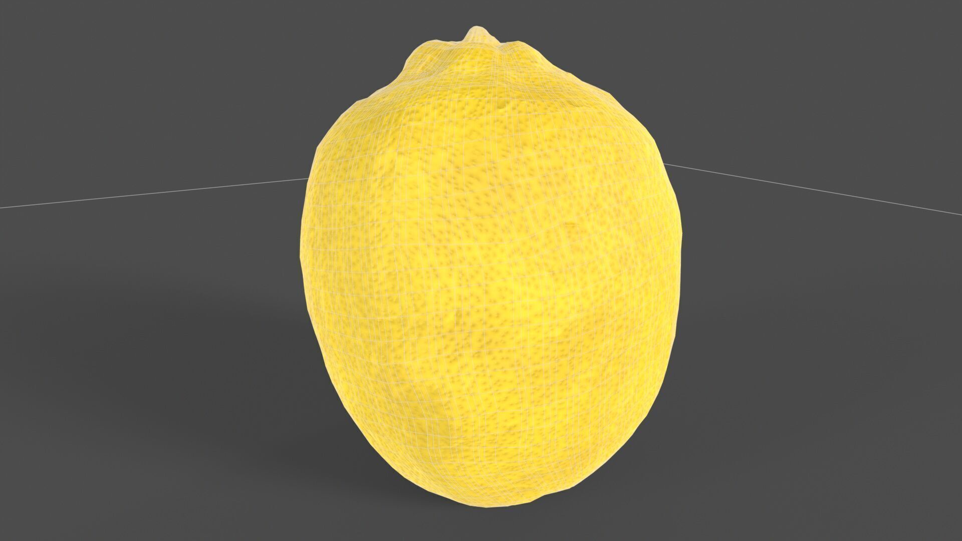 Lemon Low-poly 3D model_6