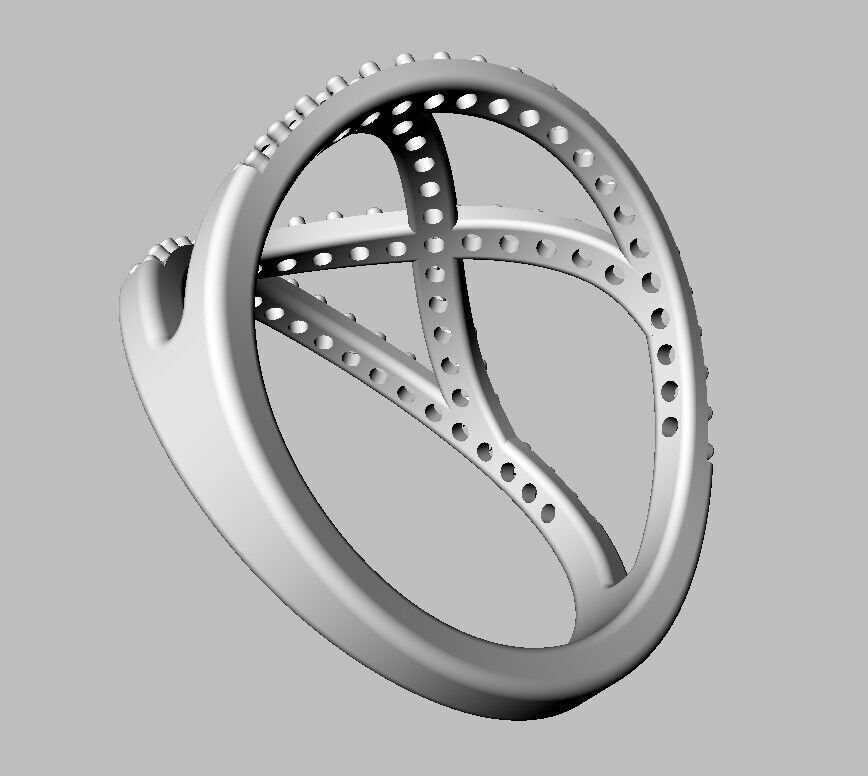 Diamond Ring 3D print model_9