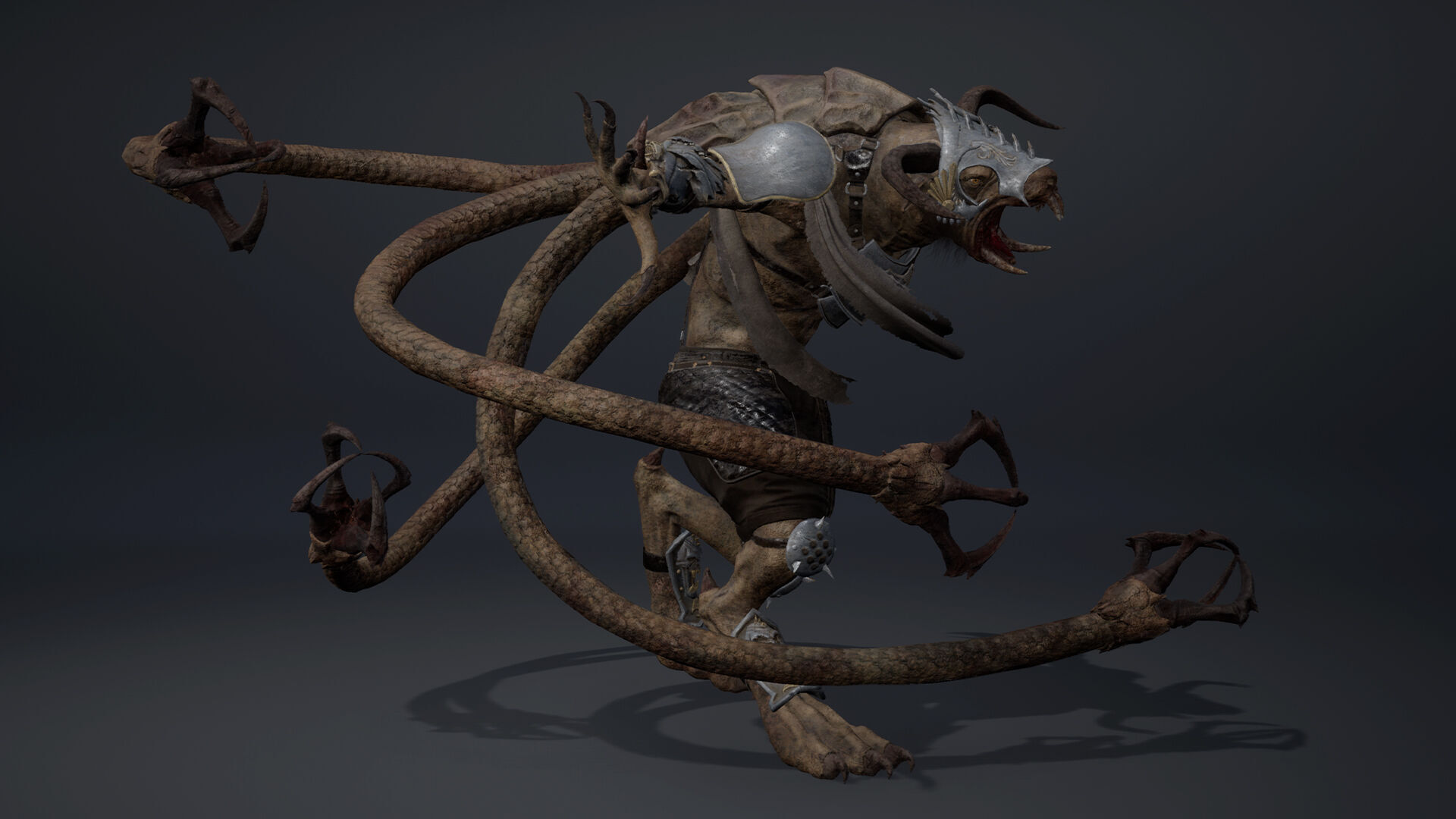 Dread Spearman Tentacle Low-poly 3D model_8