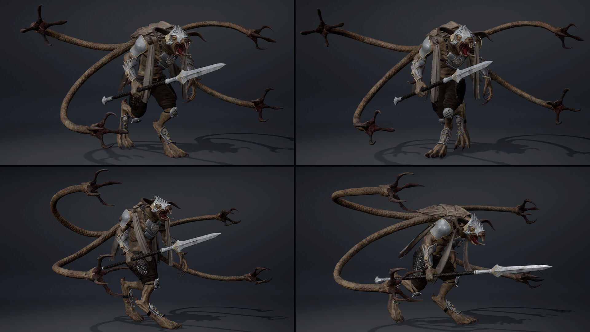 Dread Spearman Tentacle Low-poly 3D model_19