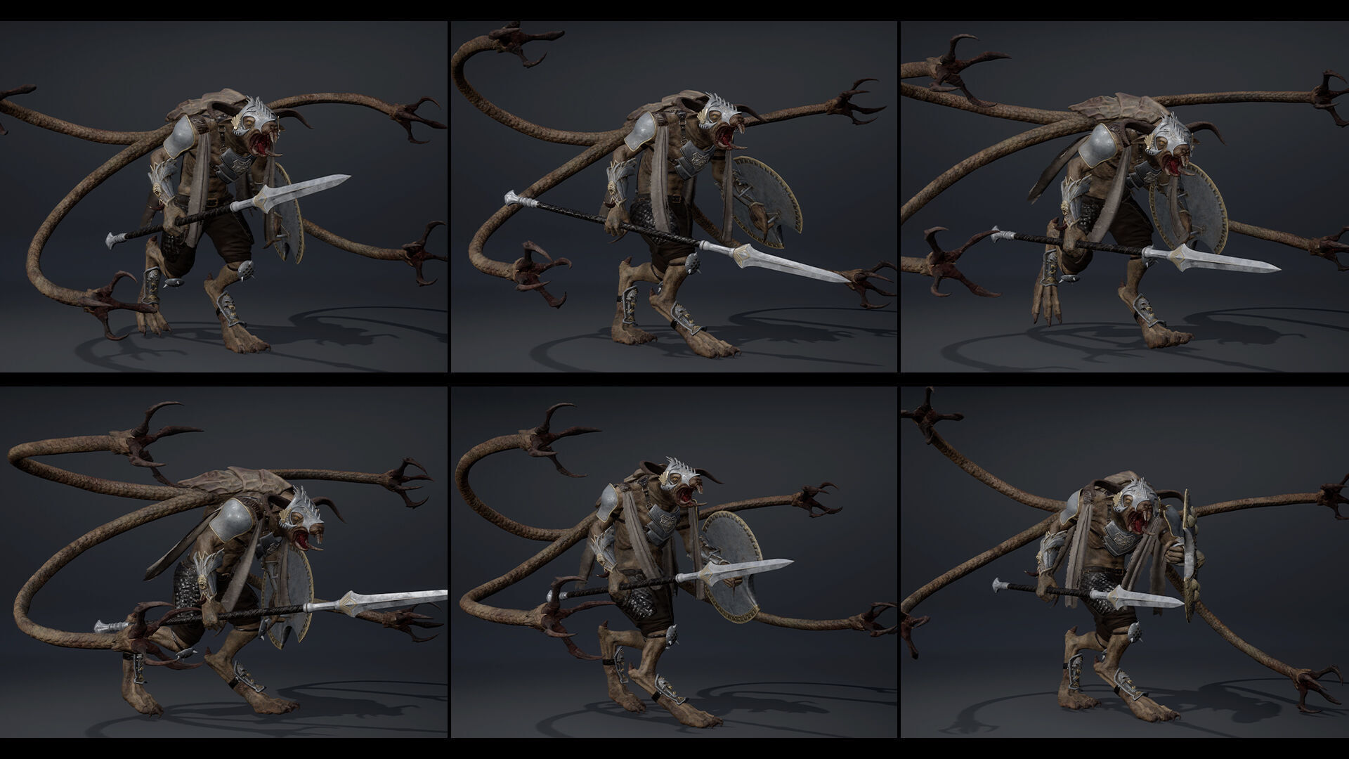 Dread Spearman Tentacle Low-poly 3D model_17