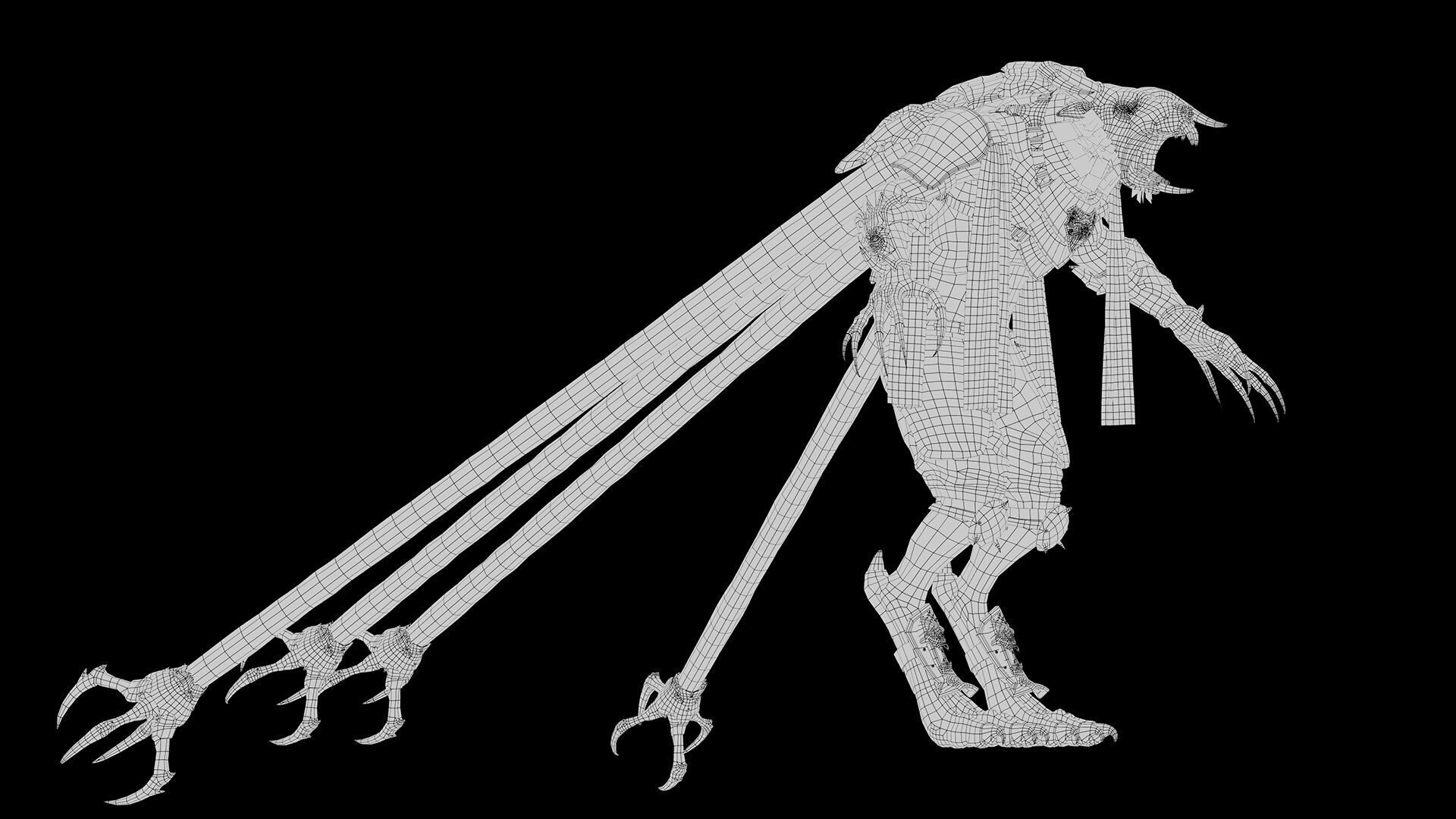 Dread Spearman Tentacle Low-poly 3D model_23