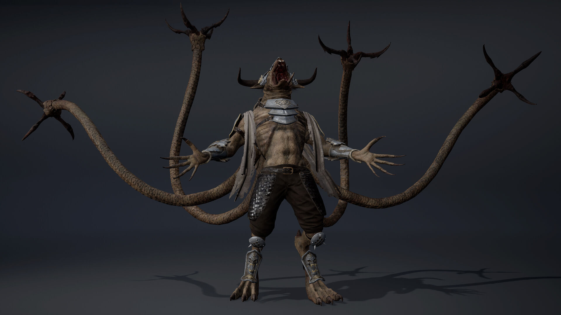 Dread Spearman Tentacle Low-poly 3D model_12