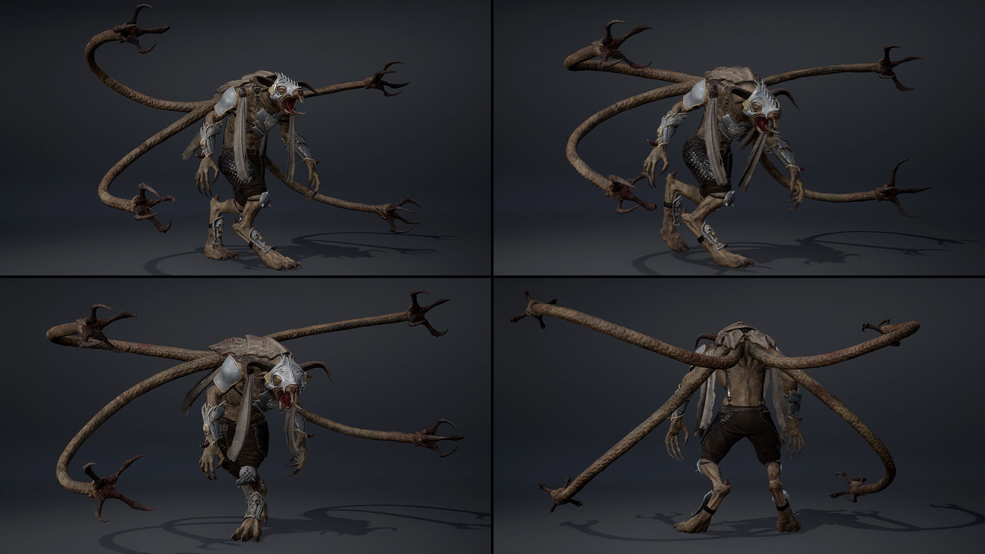 Dread Spearman Tentacle Low-poly 3D model_20