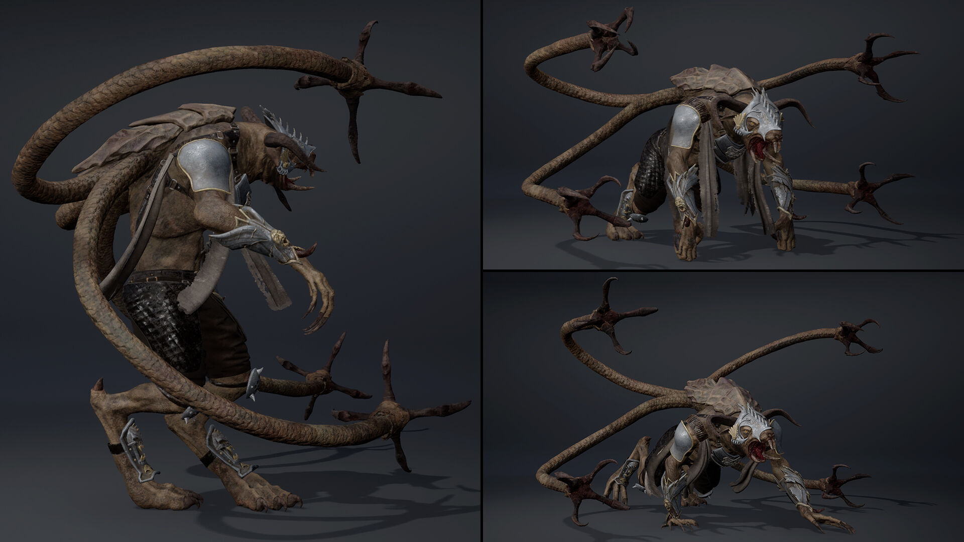 Dread Spearman Tentacle Low-poly 3D model_11