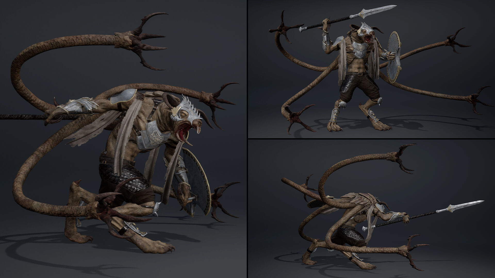 Dread Spearman Tentacle Low-poly 3D model_18