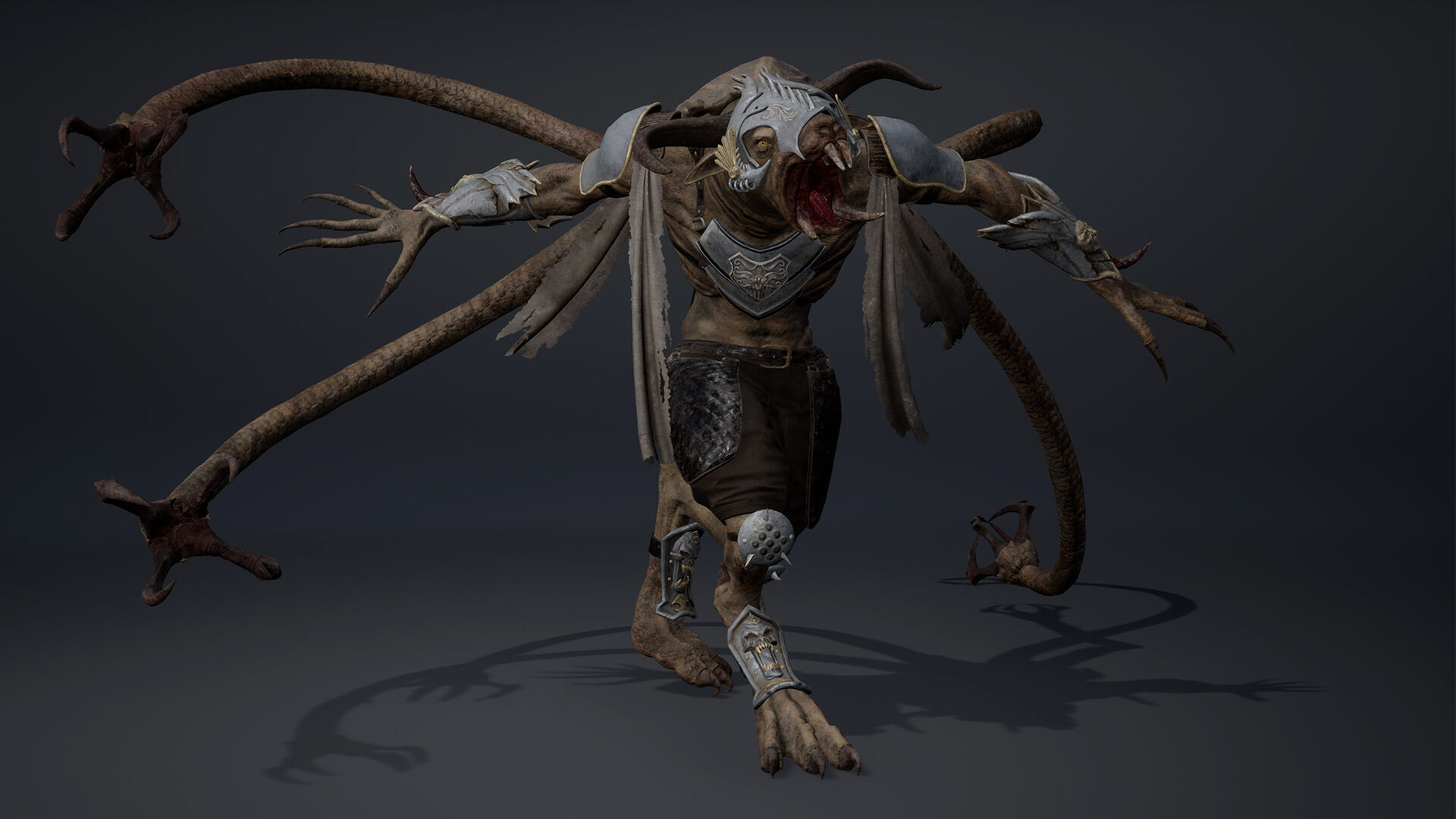 Dread Spearman Tentacle Low-poly 3D model_21