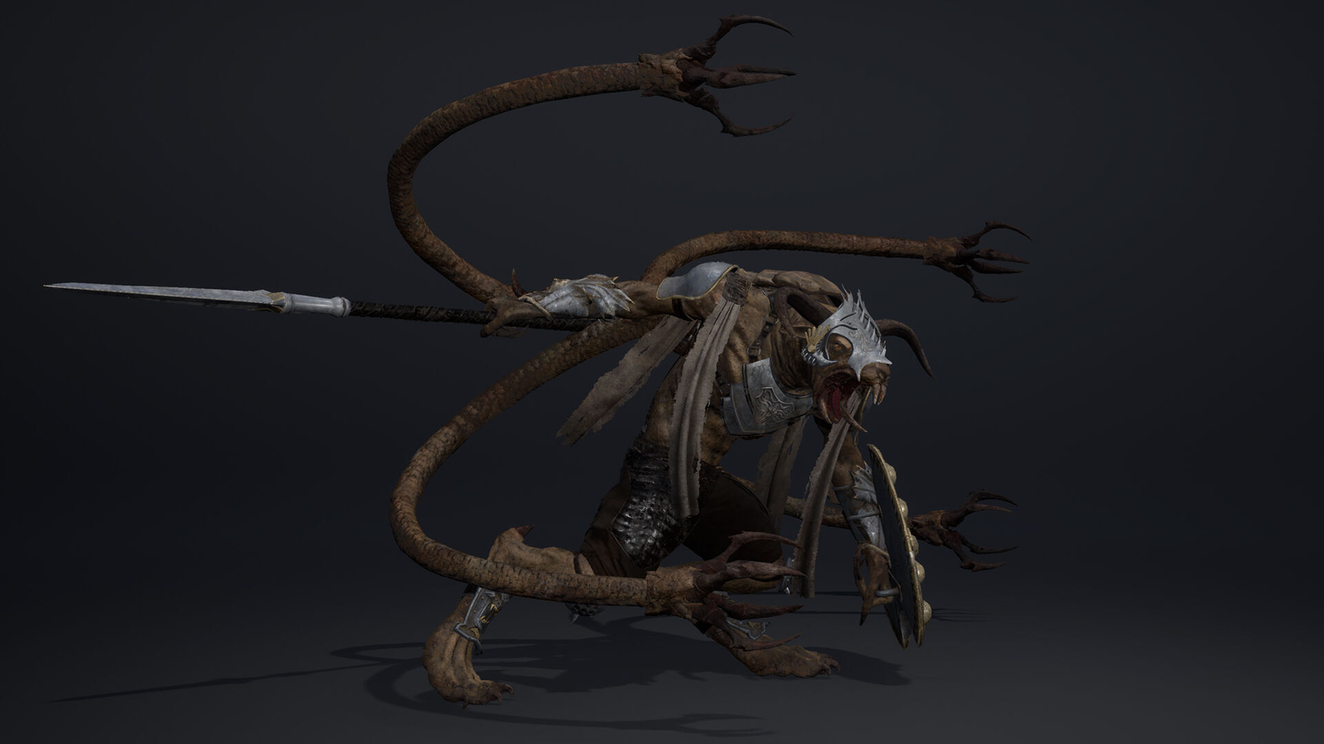 Dread Spearman Tentacle Low-poly 3D model_15
