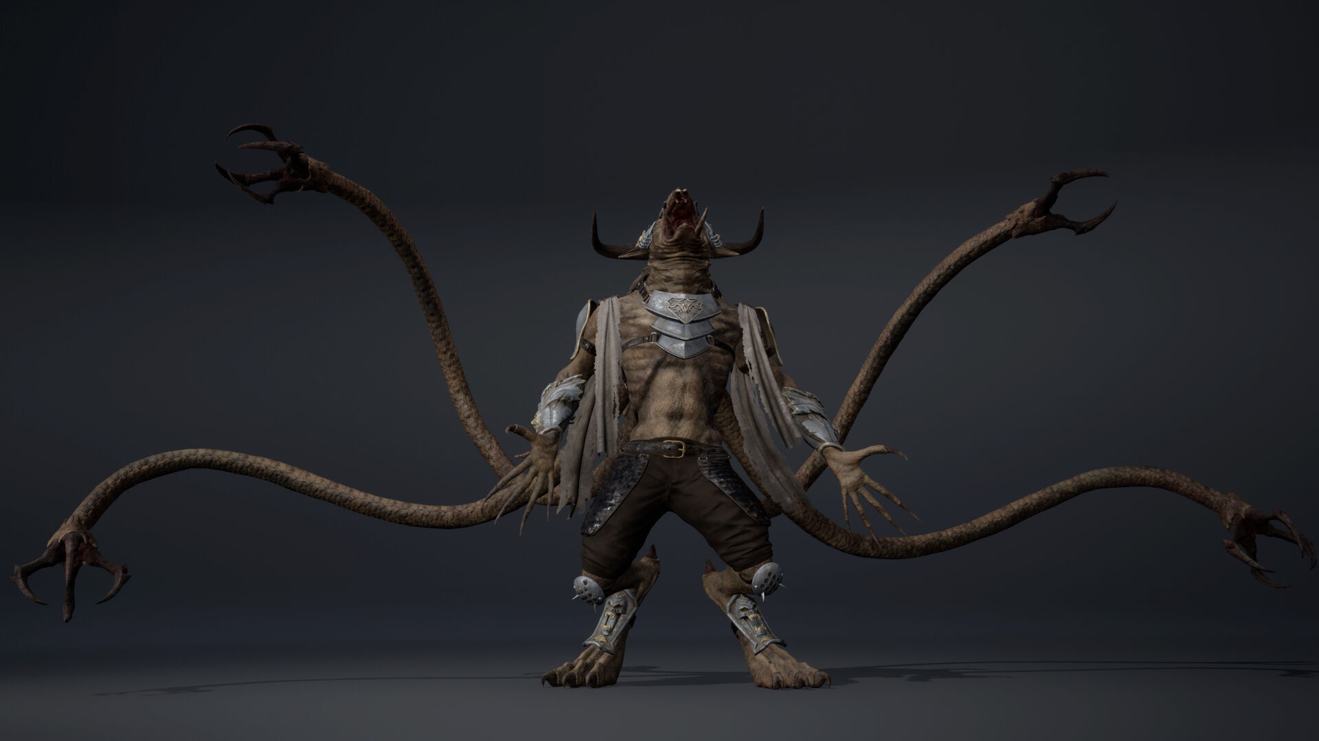 Dread Spearman Tentacle Low-poly 3D model_22