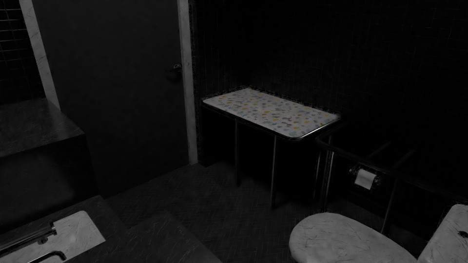 Restaurant - The Black Bar Low-poly 3D model_5