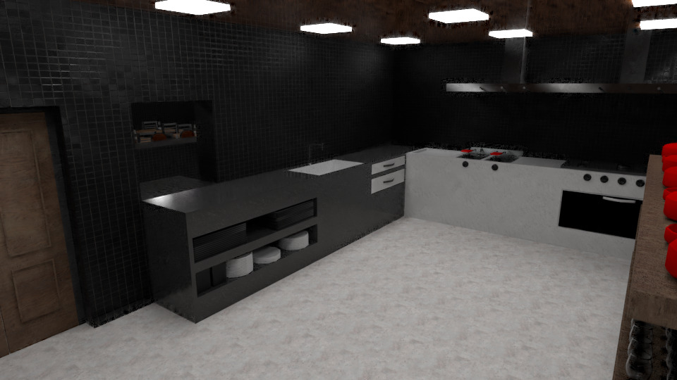 Restaurant - The Black Bar Low-poly 3D model_6