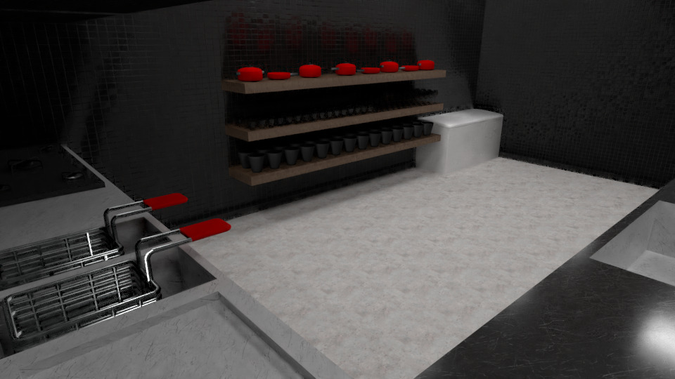 Restaurant - The Black Bar Low-poly 3D model_7