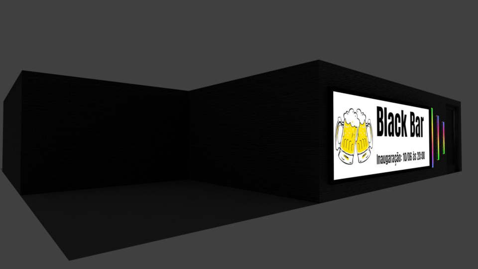 Restaurant - The Black Bar Low-poly 3D model_1
