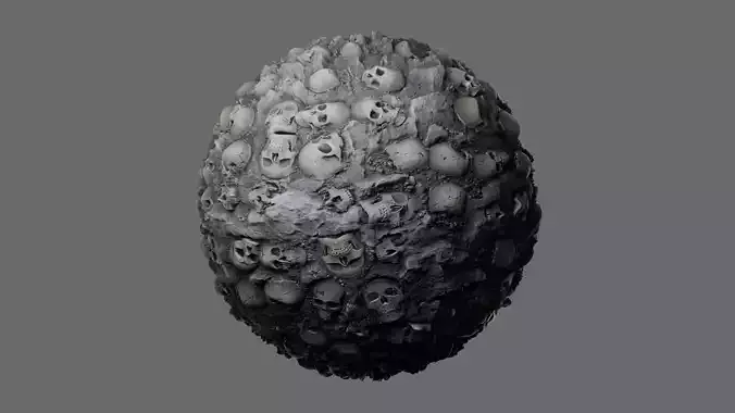 Skulls in Stone Seamless PBR Material