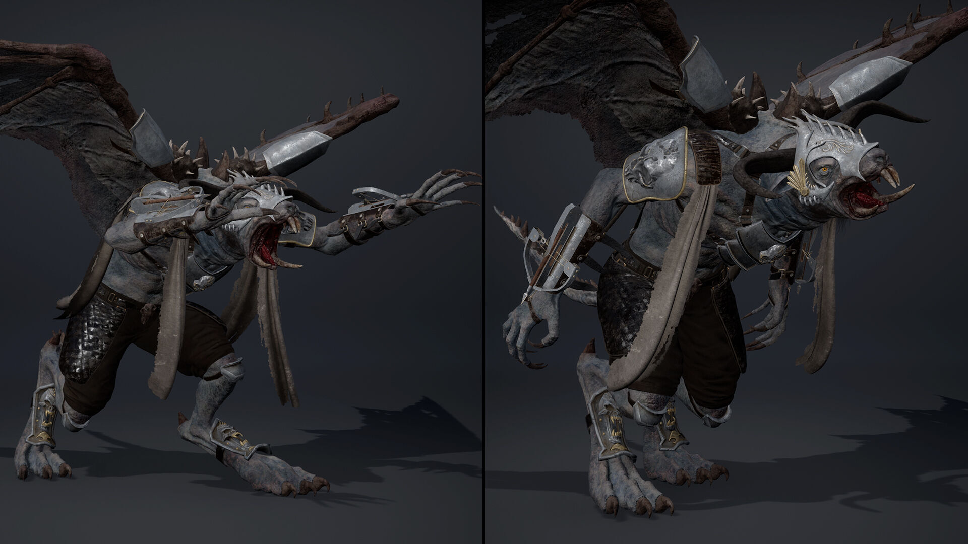 Dread Spearman ArmWing Low-poly 3D model_20